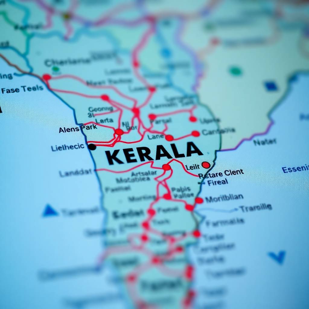 Illustrative map of Kerala showing demand hotspots