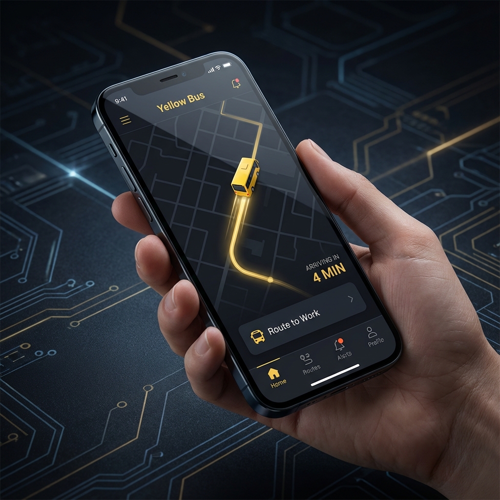 Yellow Bus App Interface